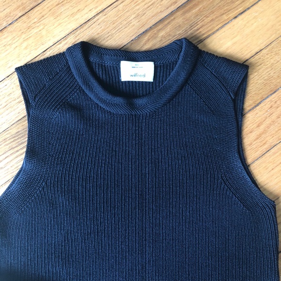 Wilfred Dark Green Sleeveless Knit Top - Picture 15 of 15